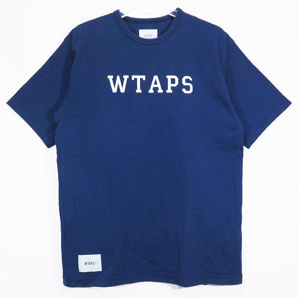 WTAPS Tシャツ ネイビー サイズL WTAPS（ダブルタップス） 21SS COLLEGE/SS/COTTON 211ATDT-CSM20