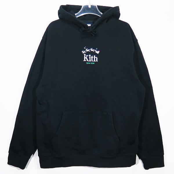 KITH キス SLEIGH SERIF HOODIE フーディー ブラック トップス プル 