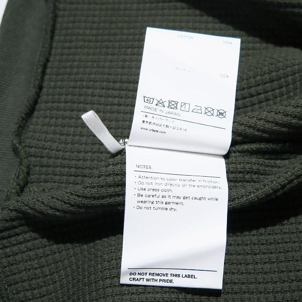 WTAPS ダブルタップス 20AW WAFFLE/LS/COTTON 202ATDT-CSM23 WTAPS ダブルタップス 20AW WAFFLE/LS/COTTON 202ATDT-CSM23