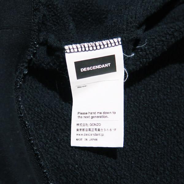 DESCENDANT ディセンダント 19AW PE CREW NECKSWEATSHIRT 01 DESCENDANT ディセンダント 19AW PE CREW NECKSWEATSHIRT 01
