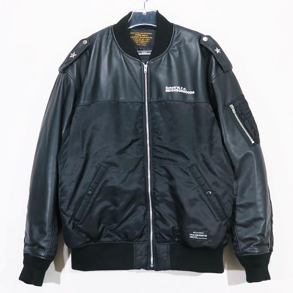 SCHOTT ジャケット　ネイビー Schott ネイビー レザージャケット 40