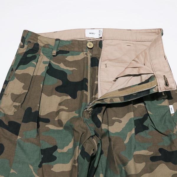 WTAPS BIZZ TROUSERS サイズM W)taps - WTAPS BIZZ TROUSERS COTTON SATIN CAMO XLの通販 by