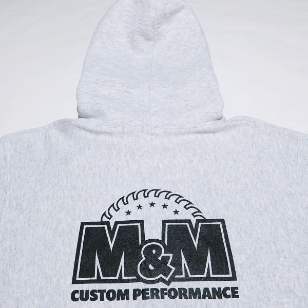 M&M Custom Performance グレー パーカー　Mサイズ M&M Furniture M&M CUSTOM PERFORMANCE エムアンドエム カスタム