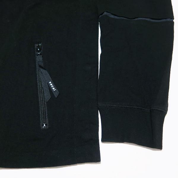 【美品】sacai REBUILD ZIP POCKET T-SHIRT sacai MEN'S サカイ REBUILD ZIP POCKET COTTON L/S T-SHIRT 21