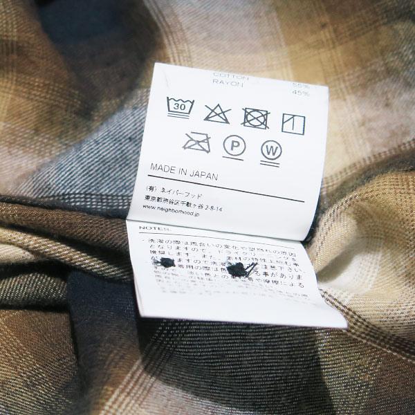 NEIGHBORHOOD ネイバーフッド 23SS BLOCKOMBRE SHIRT LS 231BENH-SHM05 