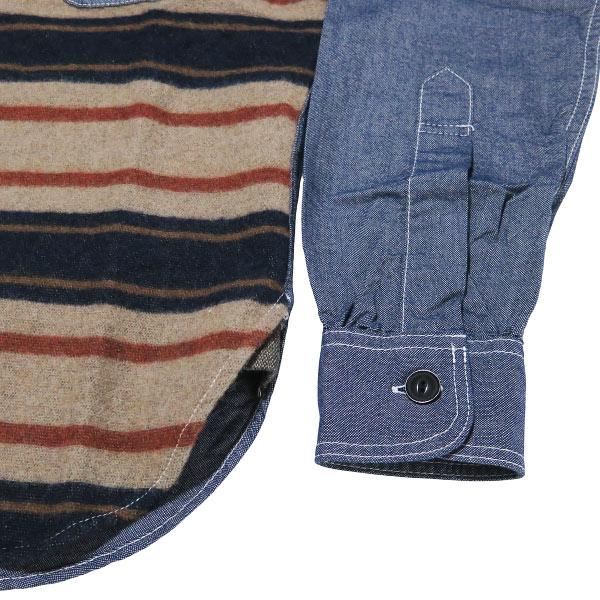 コムデ　ギャルソン　オム　ロング　スリーブ ワイド　シャツ COMME des GARCONS HOMME コムデギャルソン オム フロントボーダー切替