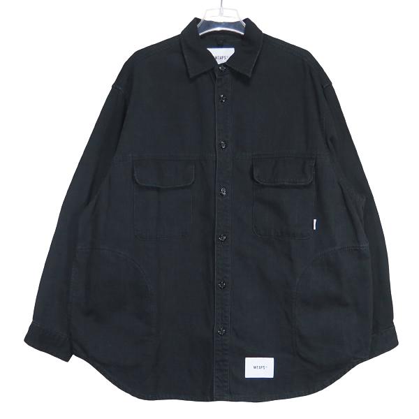 WTAPS 23ss WCPO 01LSCOTTON DENIM カラーブラック WTAPS（ダブルタップス） 23SS WCPO/LS/COTTON.DENIM 231WVDT-SHM01