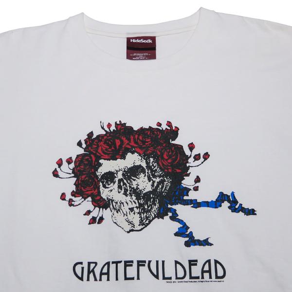 グレイトフルデッド　SPRING TOUR77　スカルローズ　Tシャツ［825］ HIDE AND SEEK（ハイドアンドシーク） x GRATEFULDEAD グレイトフル