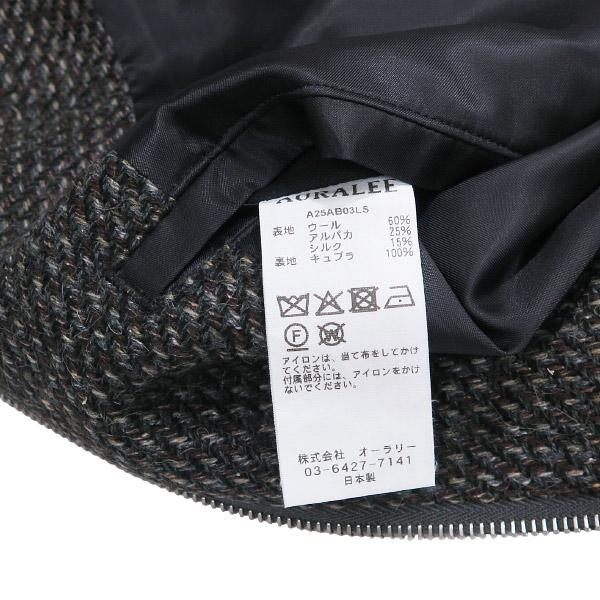 AURALEE オーラリー ALPACA WOOL SILK TWEED ZIP BLOUSON