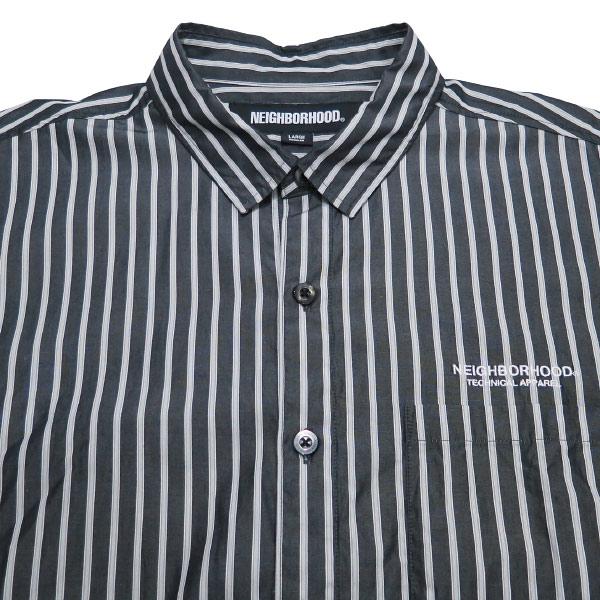 美品 NEIGHBORHOOD ネイバーフッド ストライプ 半袖シャツ L 中古・古着通販】NEIGHBORHOOD (ネイバーフッド) 半袖シャツ ブルー