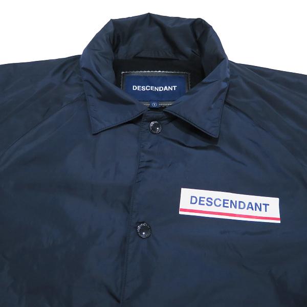 【刺繍デザイン】DESCENDANT コーチジャケット 紺 サイズ② L相当 DESCENDANT ディセンダント 20SS PE NYLON JACKET 201BRDS-JKM03