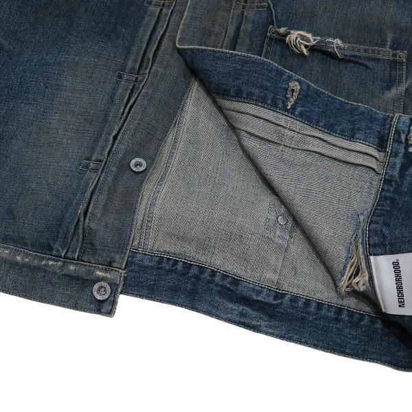 極美品 24aw ネイバーフッド サベージ デニムジャケット XL NEIGHBORHOOD ネイバーフッド 24AW SAVAGE DENIM TYPE-1 JACKET