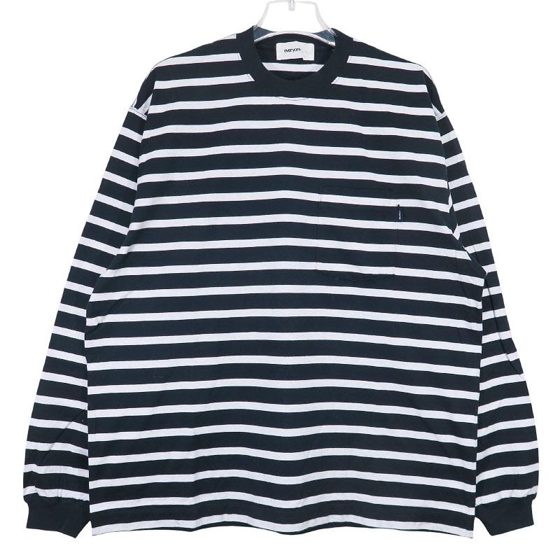 everyone エブリワン HIGH-GAUGE COTTON BORDER LONG SLEEVE TEE SHIRT