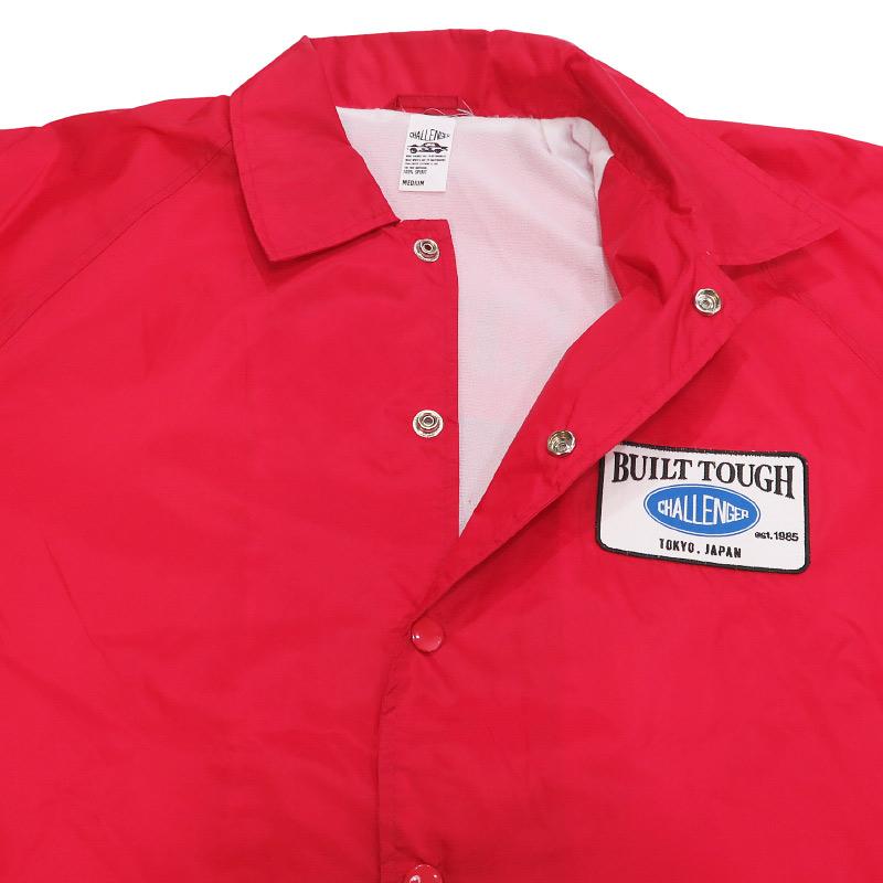 Challenger コーチジャケット 赤 CHALLENGER（チャレンジャー） BUILT TOUGH COACH JACKET ビルト タフ
