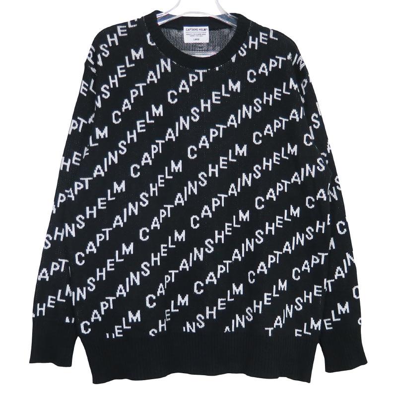 Captains Helm（キャプテンズヘルム） LOGO JACQUARD CREW KNIT ロゴ