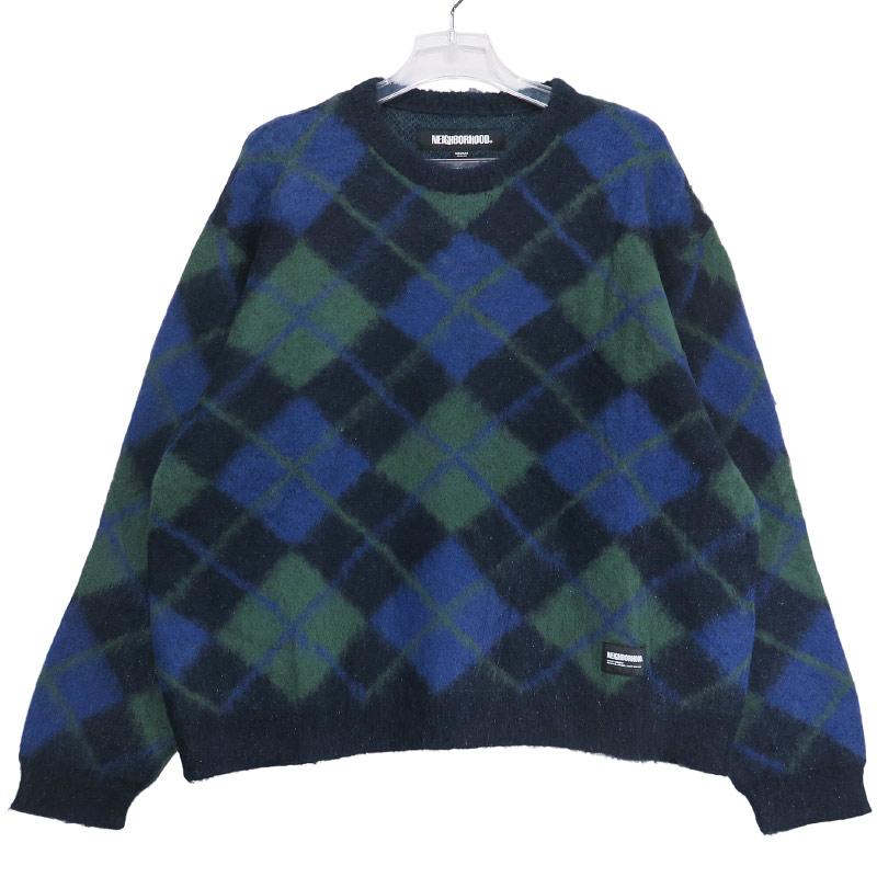 NEIGHBORHOOD（ネイバーフッド） 23AW ARGYLE PATTERN MOHAIR SWEATER