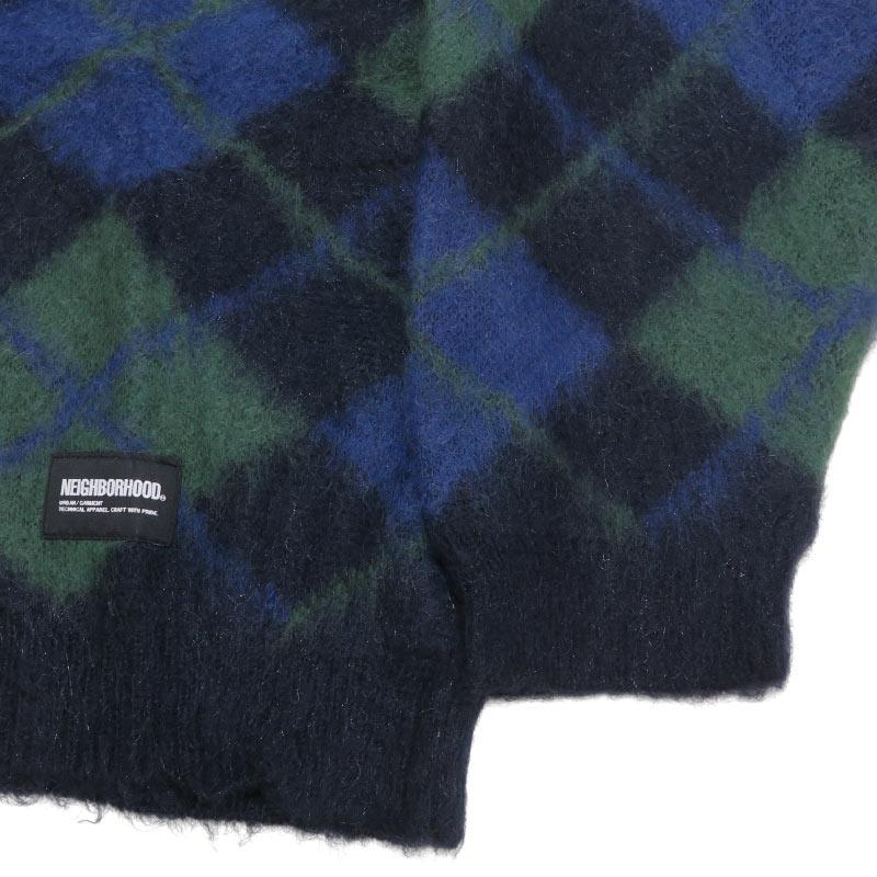 NEIGHBORHOOD（ネイバーフッド） 23AW ARGYLE PATTERN MOHAIR SWEATER