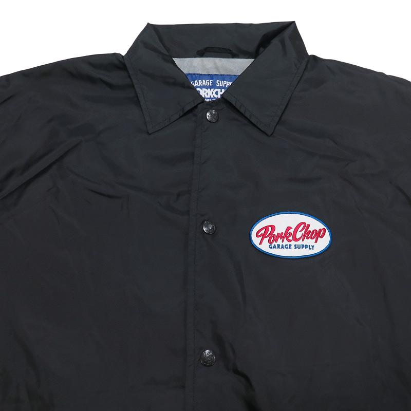 XL【PORKCHOP】LOGO COACH JKT／新品未使用／送料込 PORKCHOP - BOA COACH JKT 24 / BLACK / コーチジャケット | Stripe