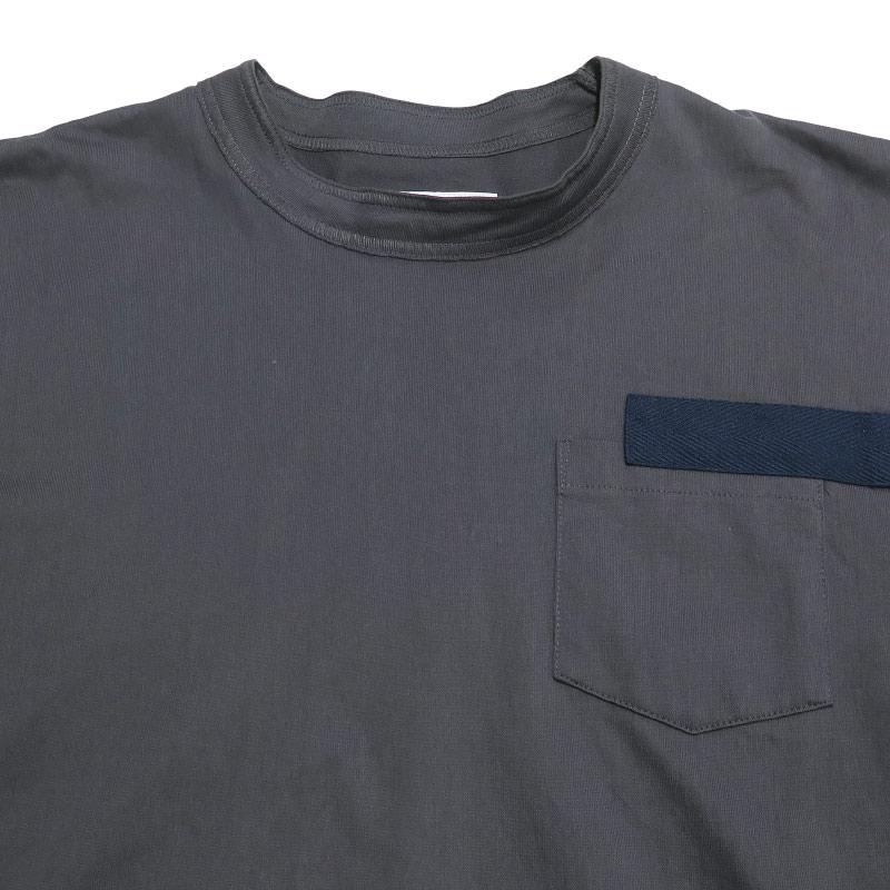 sacai MEN'S sacai サカイ NYLON TWILL & COTTON JERSEY L/S T-SHIRT