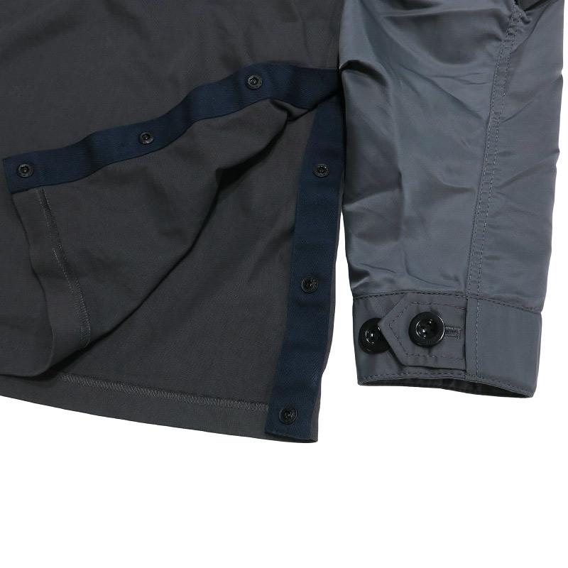 sacai MEN'S sacai サカイ NYLON TWILL & COTTON JERSEY L/S T-SHIRT