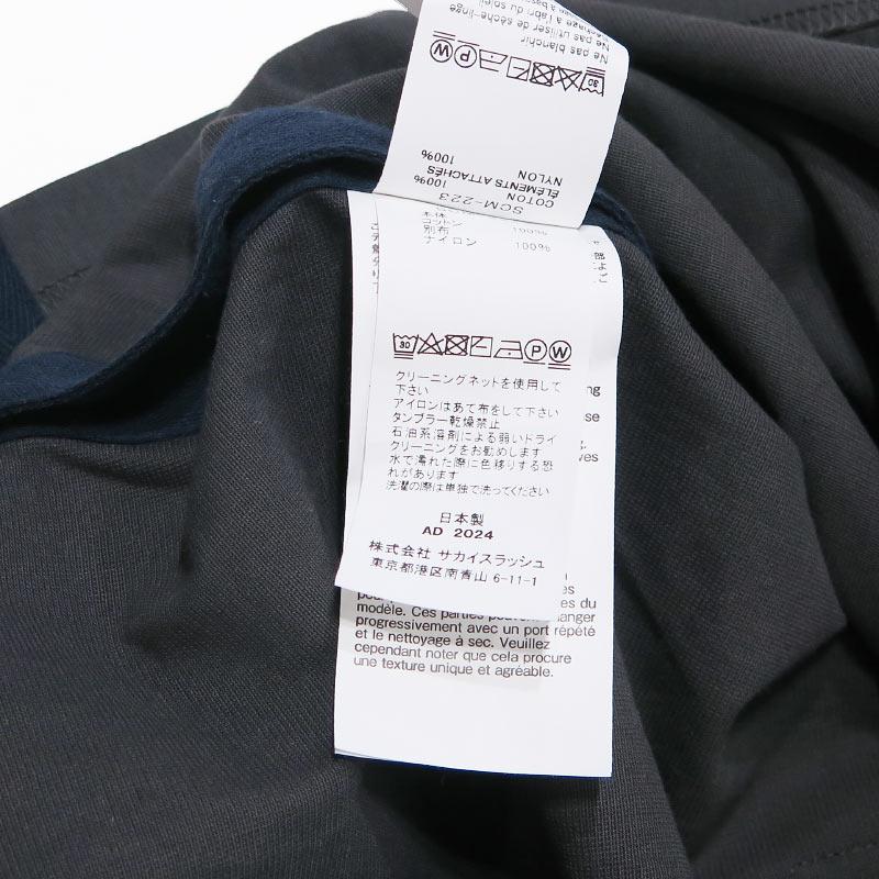 トップス sacai Nylon Twill Mix L/S T-Shirt sacai Nylon Twill x Cotton Jersey T-Shirt – mou by ACROPOLIS