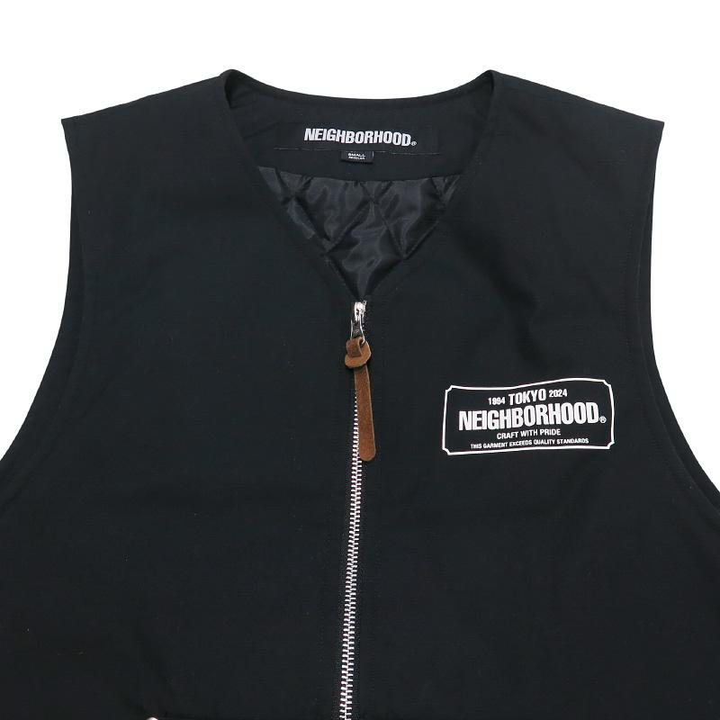 NEIGHBORHOOD ネイバーフッド PADDED WORK VEST Neighborhood Men's Padded Work Vest in Black Neighborhood
