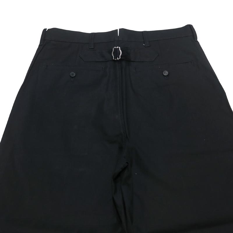 COMME des GARCONS HOMME コムデギャルソン オム COTTON SERGE WIDE CURVE PANTS HP-P004 AD2025 コットン サージ ワイド カーブ パンツ ブラック  サイズSの画像