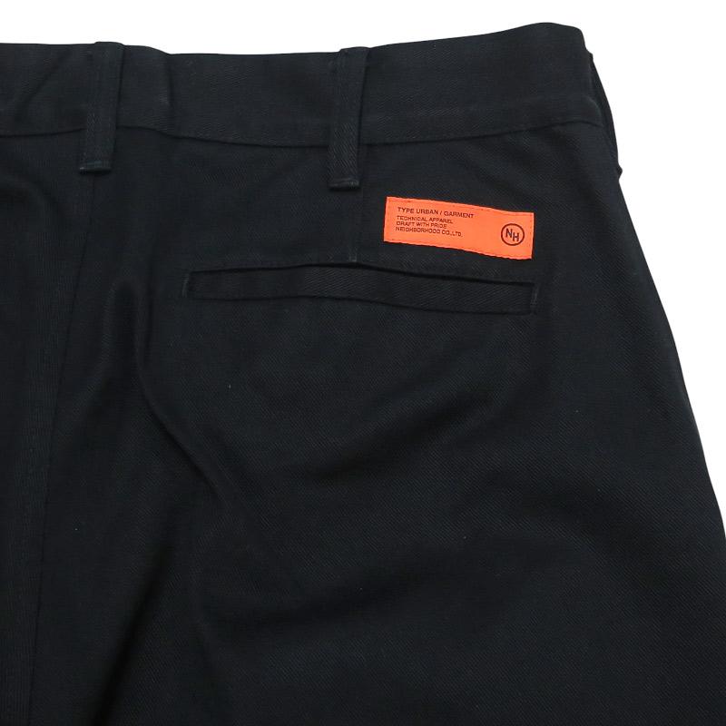 NEIGHBORHOOD 24SS テーパードパンツ　チャコール　Ｌ NEIGHBORHOOD（ネイバーフッド） 24SS TUCK WORK PANTS 241UTNH-PTM01S