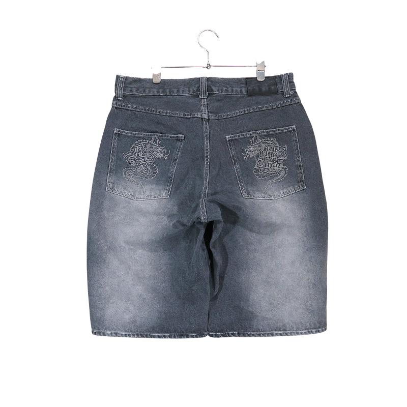 BlackEyePatch ハーフパンツ BlackEyePatch（ブラックアイパッチ） OG DRAGON BAGGY DENIM SHORTS