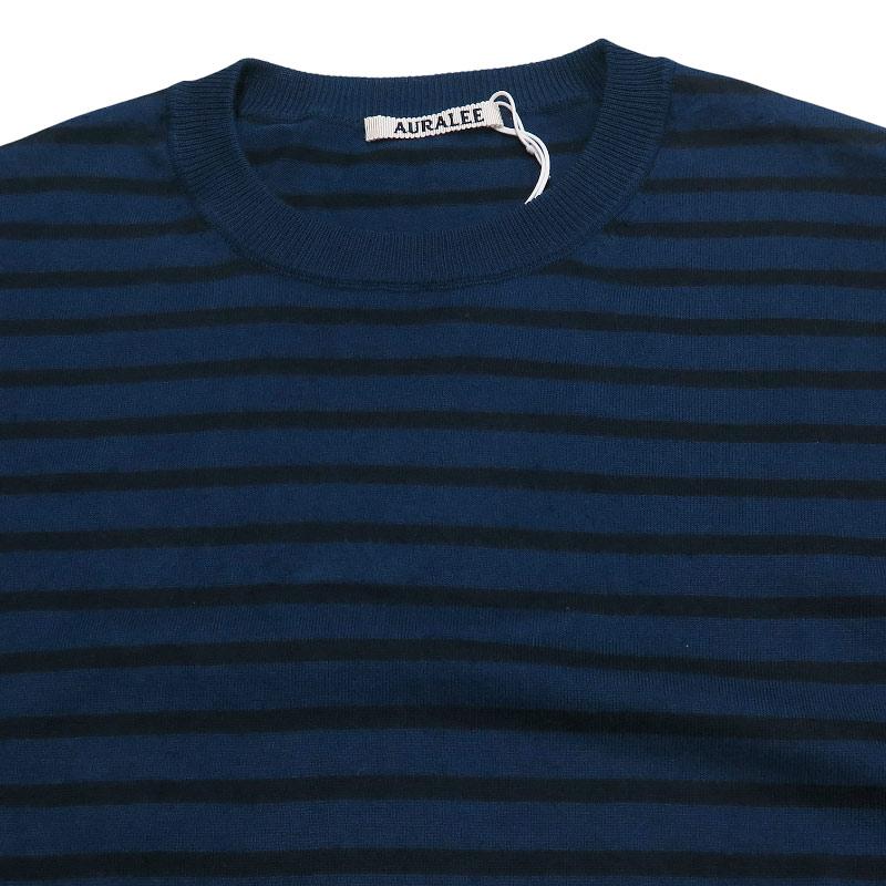 AURALEE（オーラリー） HIGH GAUGE COTTON KNIT TEE A26ST02SB ハイ