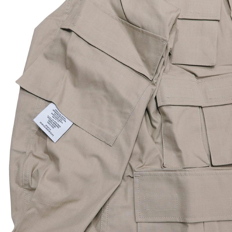 WTAPS ダブルタップス 20AW MODULAR/LS/COTTON.RIPSTOP 202BRDT-SHM02 モジュラー ロングスリーブ シャツ コットン リップストップ ベージュ 長袖 サイズ02(M)の画像