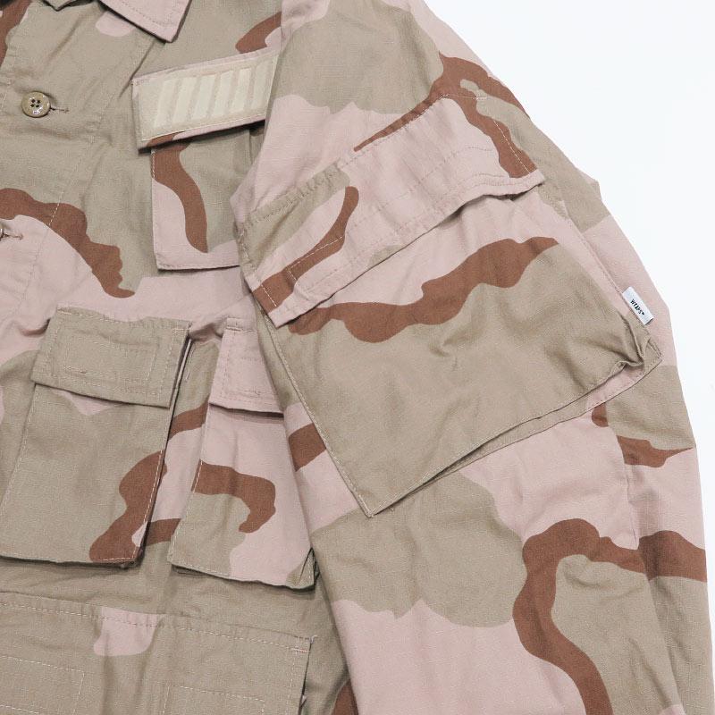 WTAPS ダブルタップス 19AW MODULAR LS 02/SHIRT. COTTON.RIPSTOP.CAMO 192BRDT-SHM04 モジュラー ロングスリーブ シャツ コットン リップストップ サイズ02(M)の画像