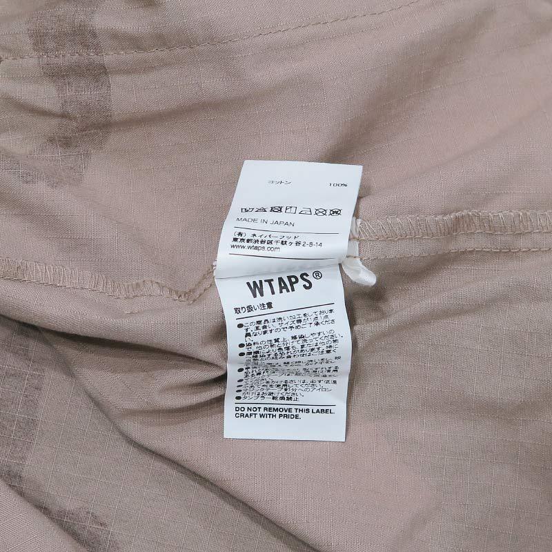 WTAPS ダブルタップス 19AW MODULAR LS 02/SHIRT. COTTON.RIPSTOP.CAMO 192BRDT-SHM04 モジュラー ロングスリーブ シャツ コットン リップストップ サイズ02(M)の画像