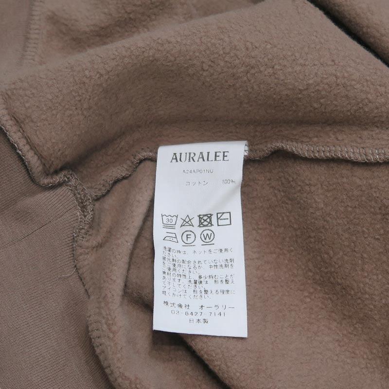 AURALEE（オーラリー） ELASTIC HIGH GAUGE SWEAT HALF ZIP P/O エラ