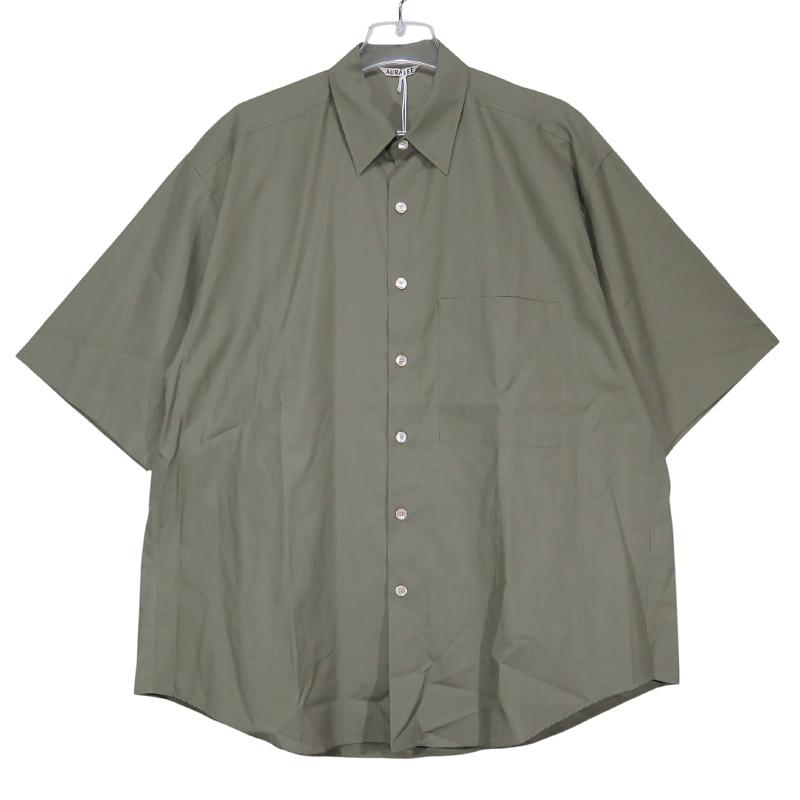 AURALEE オーラリー 半袖シャツ OLIVE サイズ4 A26SS03TN AURALEE（オーラリー） WASHED FINX TWILL BIG HALF SLEEVED SHIRT