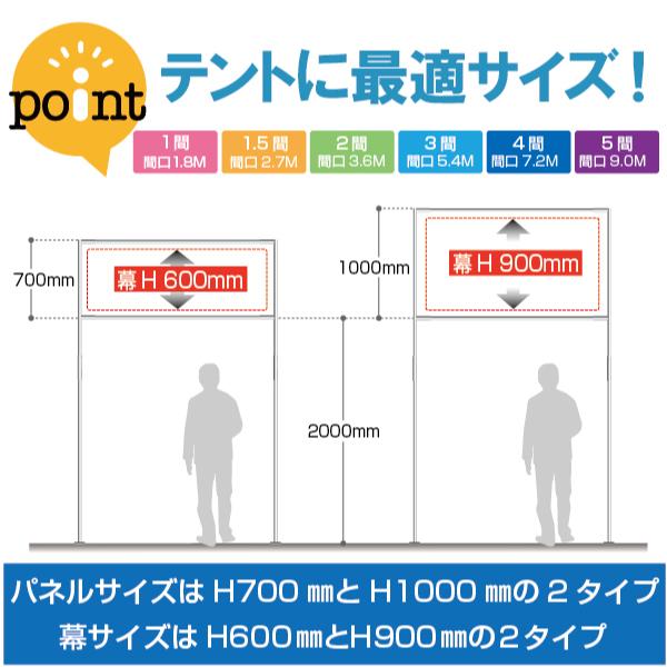 イベントパネル テント 簡易看板 イベント お祭り 屋台 出店 スチールフレーム 間口1.5間｜nanairo-koubou｜07