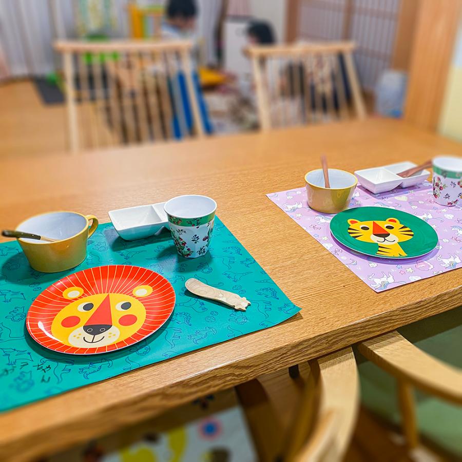 アニマル　ユニコーン　25×35　ランチョンマット　裏地なし　2枚　ハンドメイド アニマル ユニコーン 25×35 ランチョンマット 裏地なし 2枚