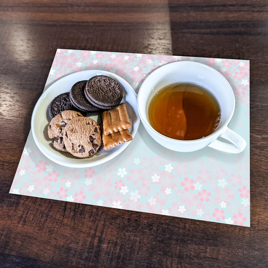 ランチョンマット(25cm×20cm) 2枚セット ビニール素材 撥水 桜 さくら