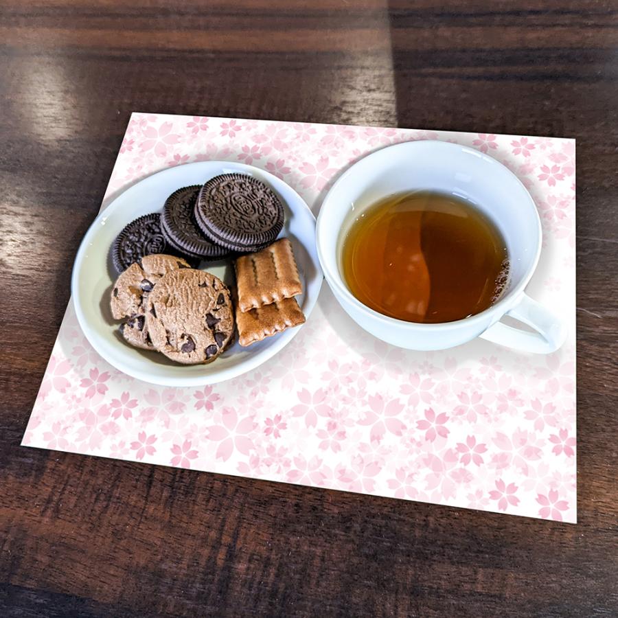 ランチョンマット(25cm×20cm) 2枚セット ビニール素材 撥水 桜 さくら