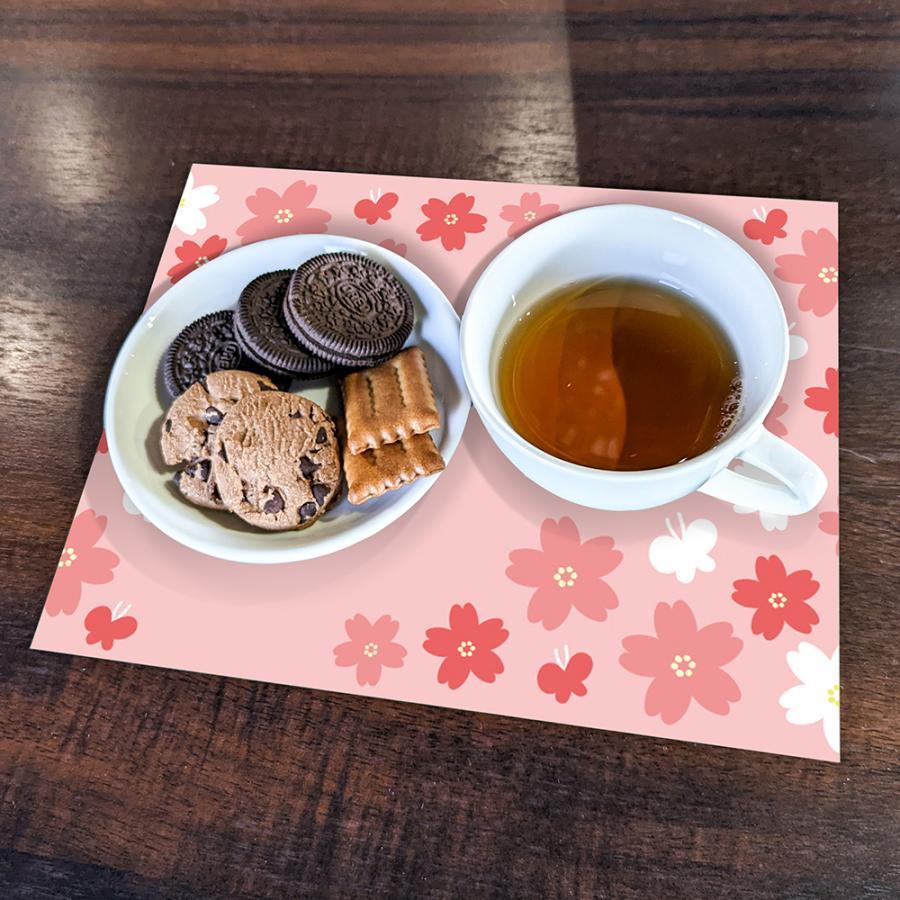 ランチョンマット(25cm×20cm) 2枚セット ビニール素材 撥水 桜 さくら