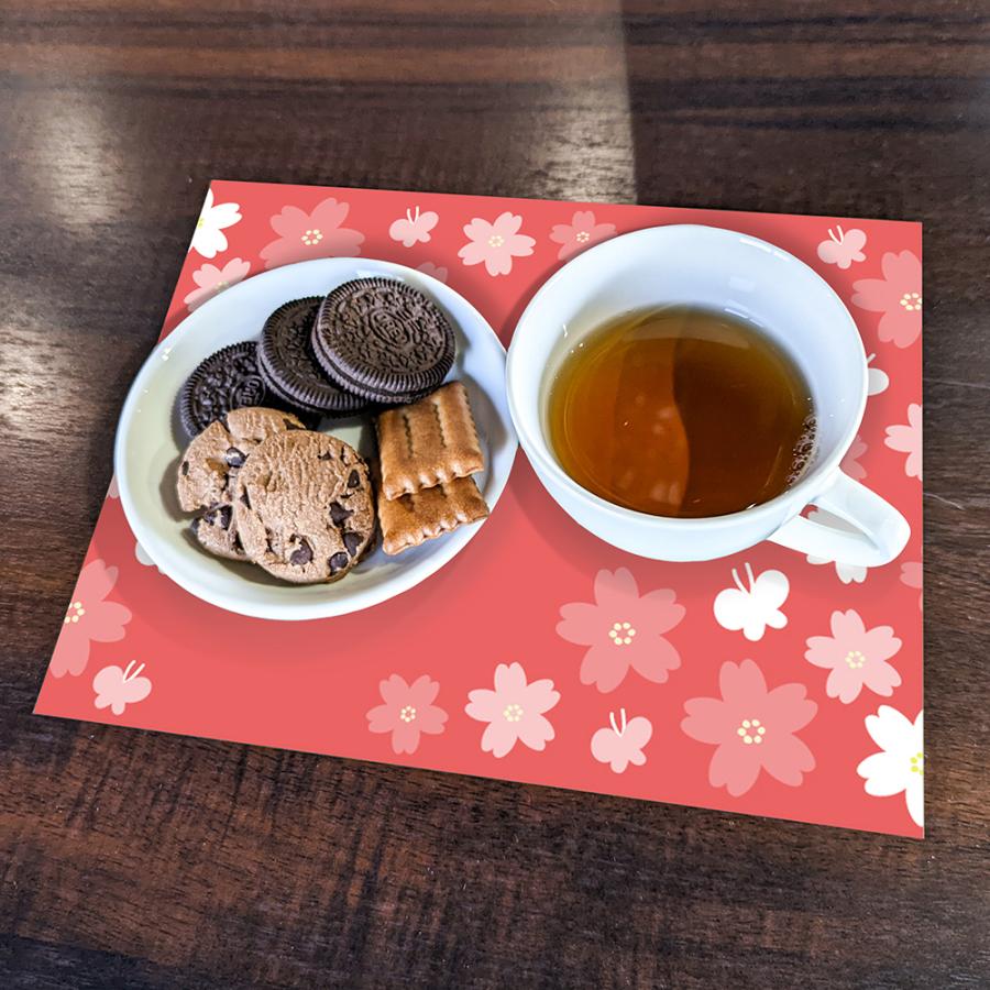 ランチョンマット(25cm×20cm) 2枚セット ビニール素材 撥水 桜 さくら