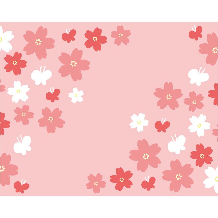 ランチョンマット(25cm×20cm) 2枚セット ビニール素材 撥水 桜 さくら