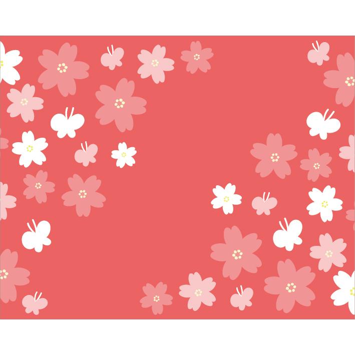 ランチョンマット(25cm×20cm) 2枚セット ビニール素材 撥水 桜 さくら