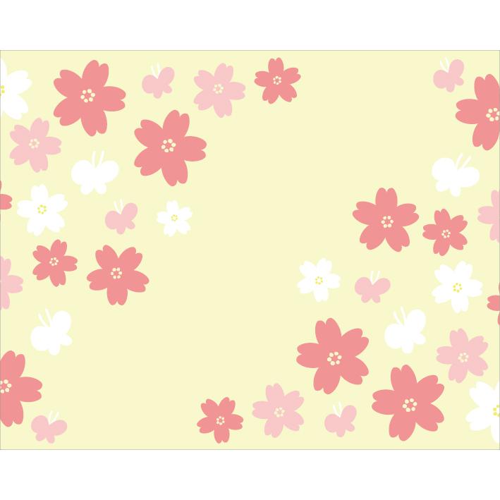 ランチョンマット(25cm×20cm) 2枚セット ビニール素材 撥水 桜 さくら