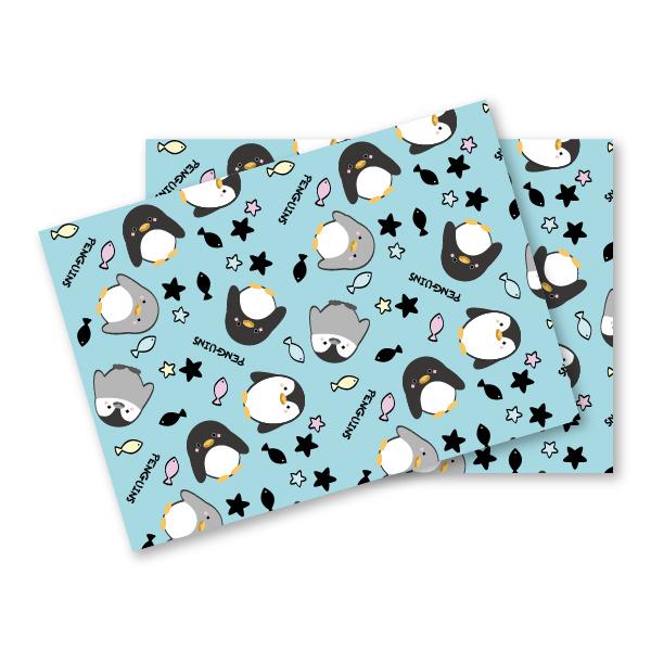 ランチョンマット(35cm×25cm) 2枚セット ビニール素材 撥水 ペンギン