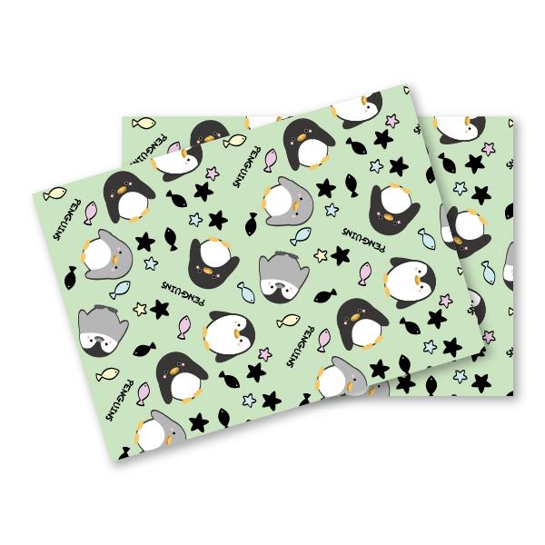 ランチョンマット(35cm×25cm) 2枚セット ビニール素材 撥水 ペンギン