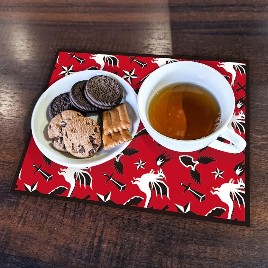 ランチョンマット(25cm×20cm) 2枚セット ビニール素材 撥水 ドラゴン