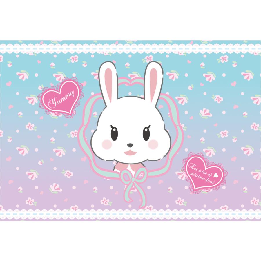 ランチョンマット(35cm×25cm) 2枚セット ビニール素材 撥水 うさぎ