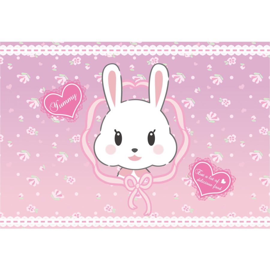 ランチョンマット(35cm×25cm) 2枚セット ビニール素材 撥水 うさぎ