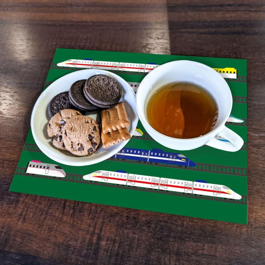 ランチョンマット(25cm×20cm) 2枚セット 鉄道 新幹線 機関車 電車